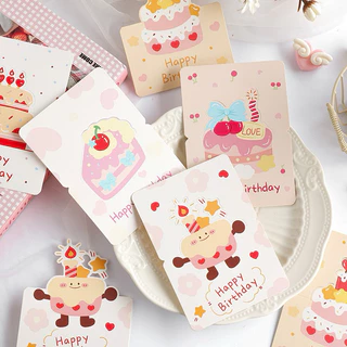 (แบบM4) การ์ดอวยพร การ์ดวันเกิด การ์ดอวยพรวันเกิด Birthday Card การ์ดรูปเค้ก การ์ดอวยพรราคาถูก