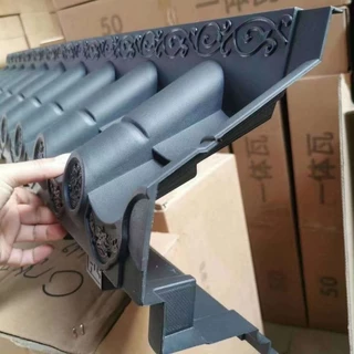 หลังคา PP ขนาด 25cm (เฉพาะหลังคา) ปกติใช้จะหัวคู่ซ้ายขวาปิด หลังคาสามารถต่อกันได้ สีดำสามารถพ่นสีได้