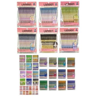 (12ด้าม)ปากกาลูกลื่น 0.38 LAMOON MUTELU