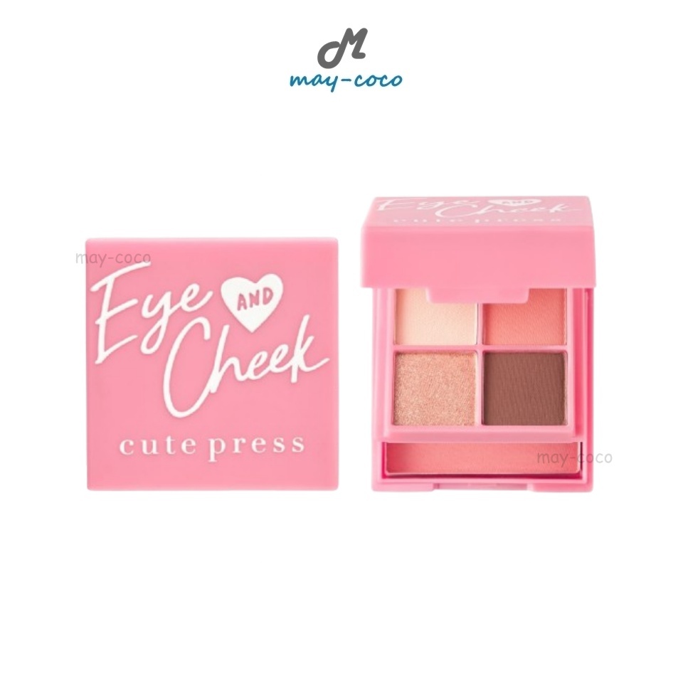 ถูก/แท้/มีไลฟ์ พาเลทท์ Cute Press Eye&Cheek Mini Palette อายแชโดว์ บลัชออน เนื้อ