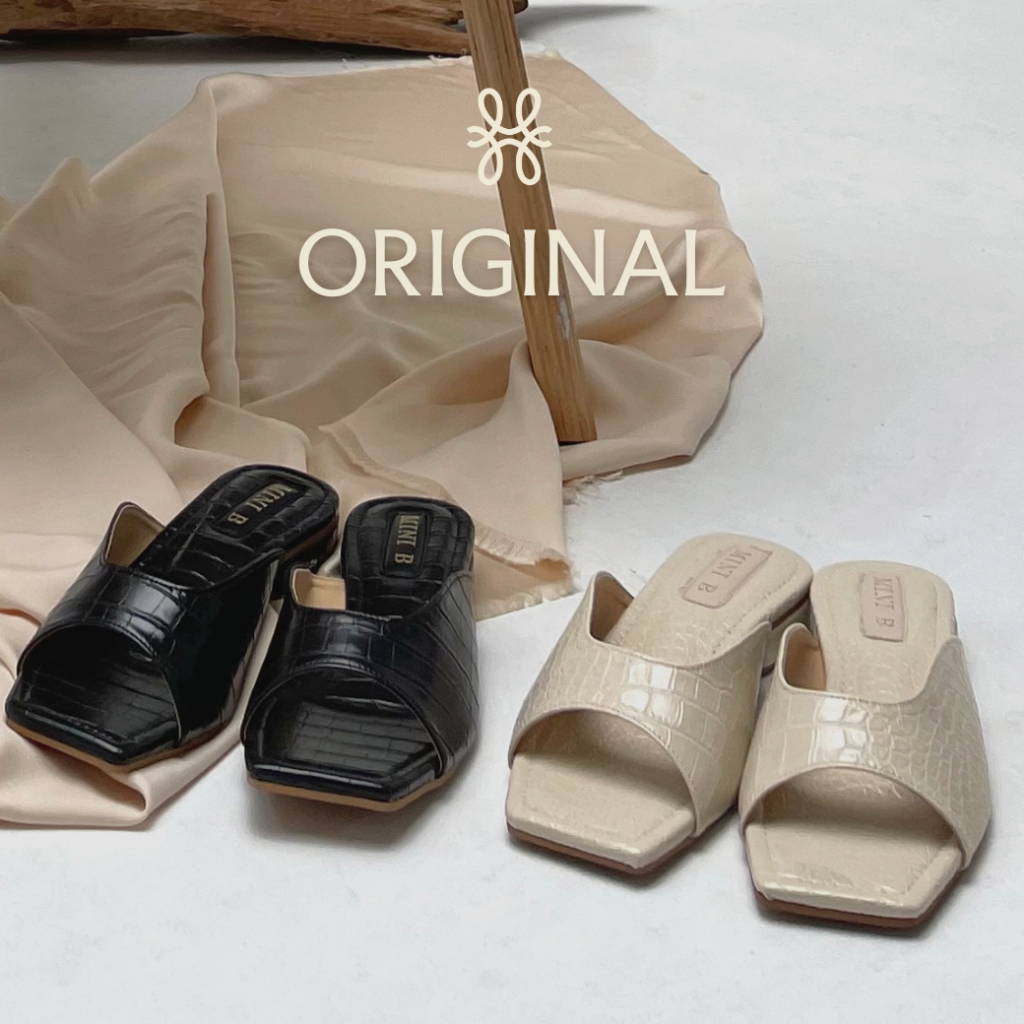 MiniB "ORIGINAL" #mnb026 - รองเท้าแตะเก็บทรงเท้า ลายปั๊ม