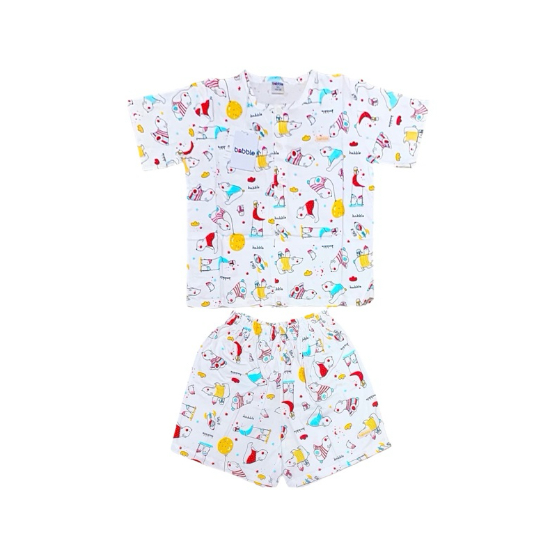Absorba Babble New Collection ชุดนอนแขนสั้น ขาสั้น กระดุมหน้า Size 5ปี,7ปี,9ปี