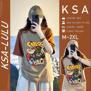 เสื้อยืดสวยๆผู้หญิงแฟชั่นฤดูร้อน oversize เสื้อผ้าสาวอวบคนอ้วนไซส์ใหญ่ เสื้อโอเวอร์ไซส์สไตล์เกาหลี ลายการ์ตูนญี่ปุ่น