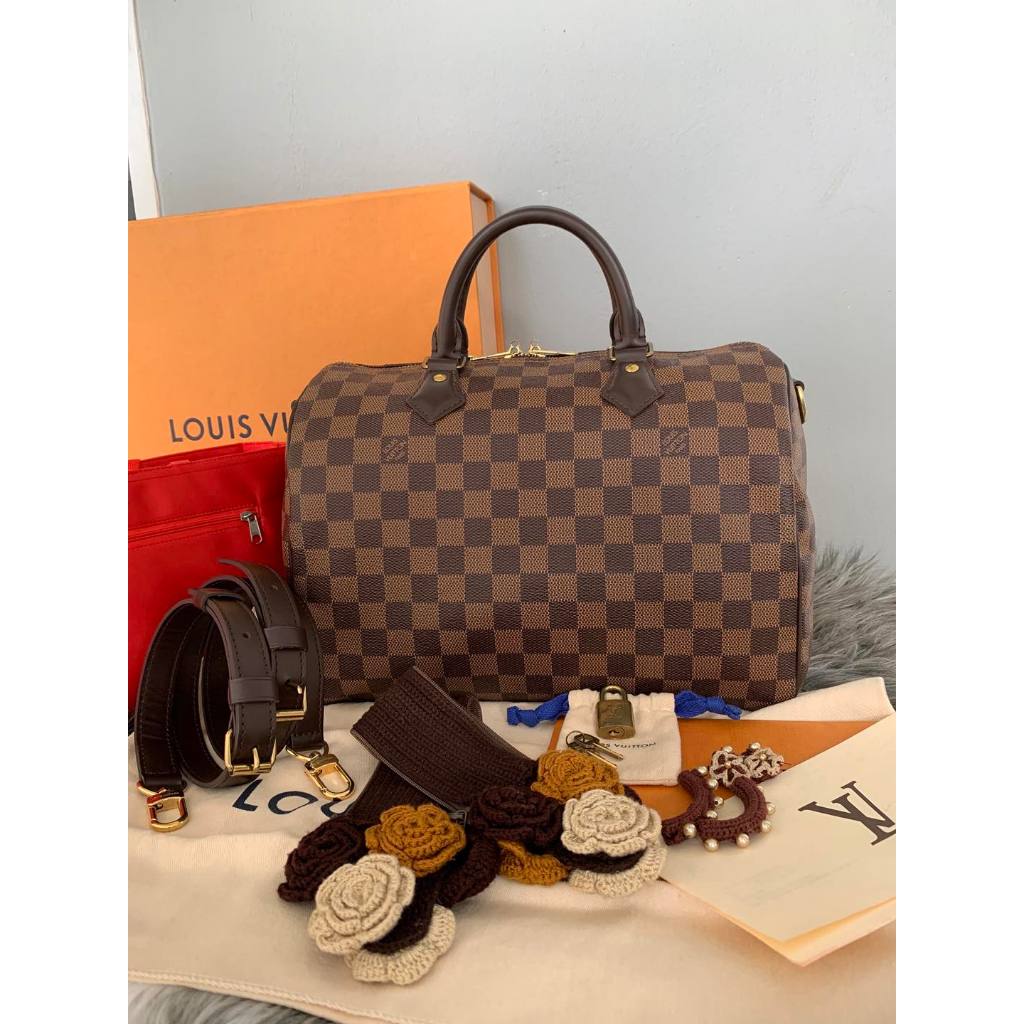 Louis Vuitton Damier Speedy 30 Bandouliere