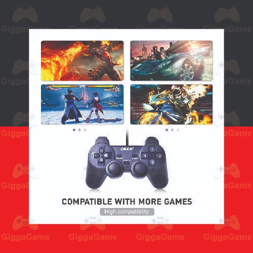 Oker จอยสติ๊ก จอยเกมส์ PC สั่นเดี่ยว รุ่น U-706 giggagame