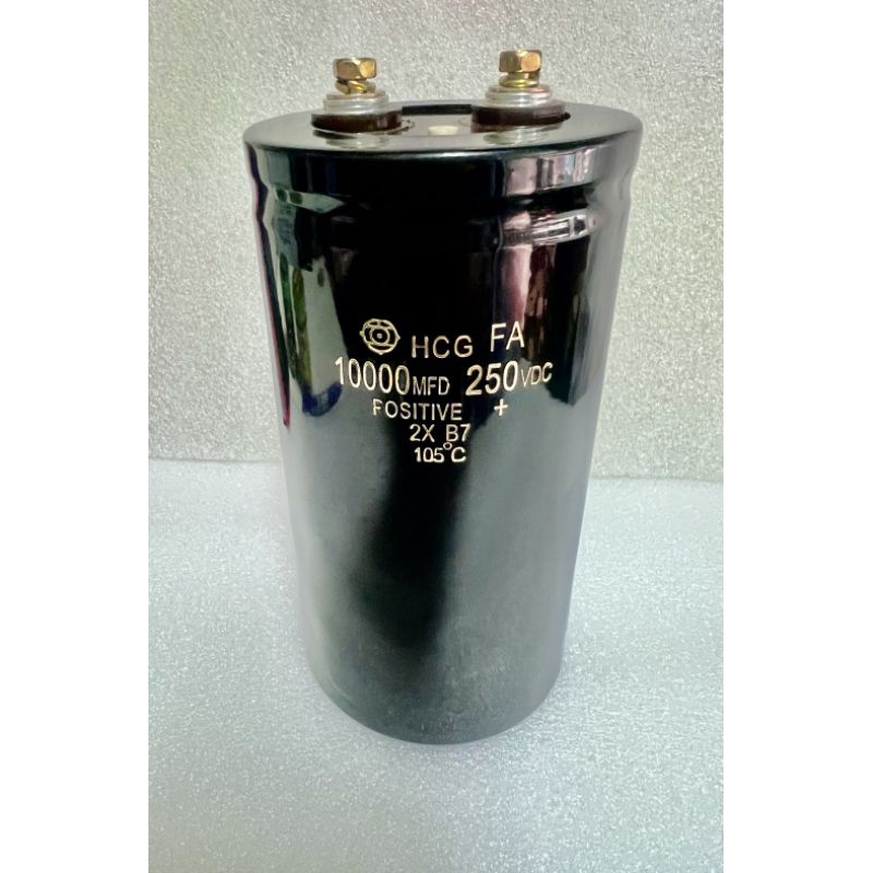 * คาปาซิเตอร์ 10000UF 250V Hitachi ขนาด 145x75mm. +-20% ตัวเก็บประจุไฟฟ้า Capacity 10000UF 250VDC สิ