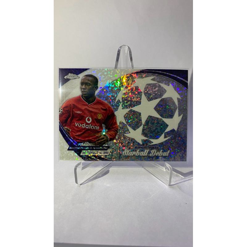 การ์ดนักฟุตบอล Dwight Yorke, Starball Debut, Manchester United, TOPPS CHROME 2024