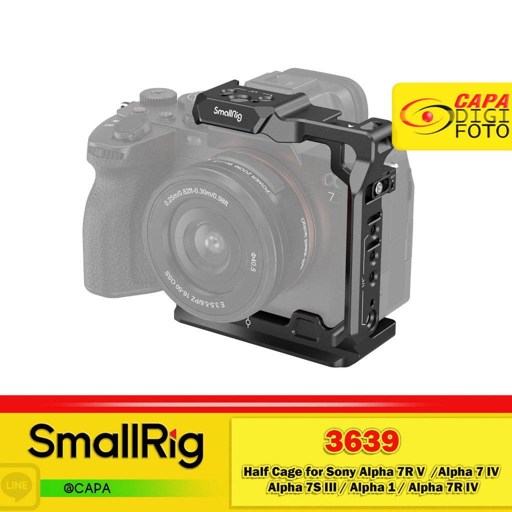 SmallRig-3639 Half Cage for Sony Alpha 7R V / Alpha 7 IV / Alpha 7S III / Alpha 1 / Alpha 7R IV