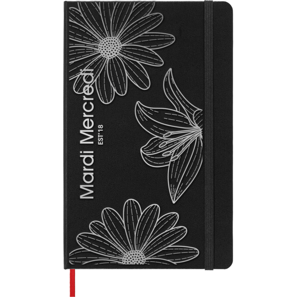 Moleskine x Mardi Mercredi | Limited Edition | Undated Diary/Planner | Large | Black สมุดจดบันทึก แพลนเนอร์ สมุดโน๊ต