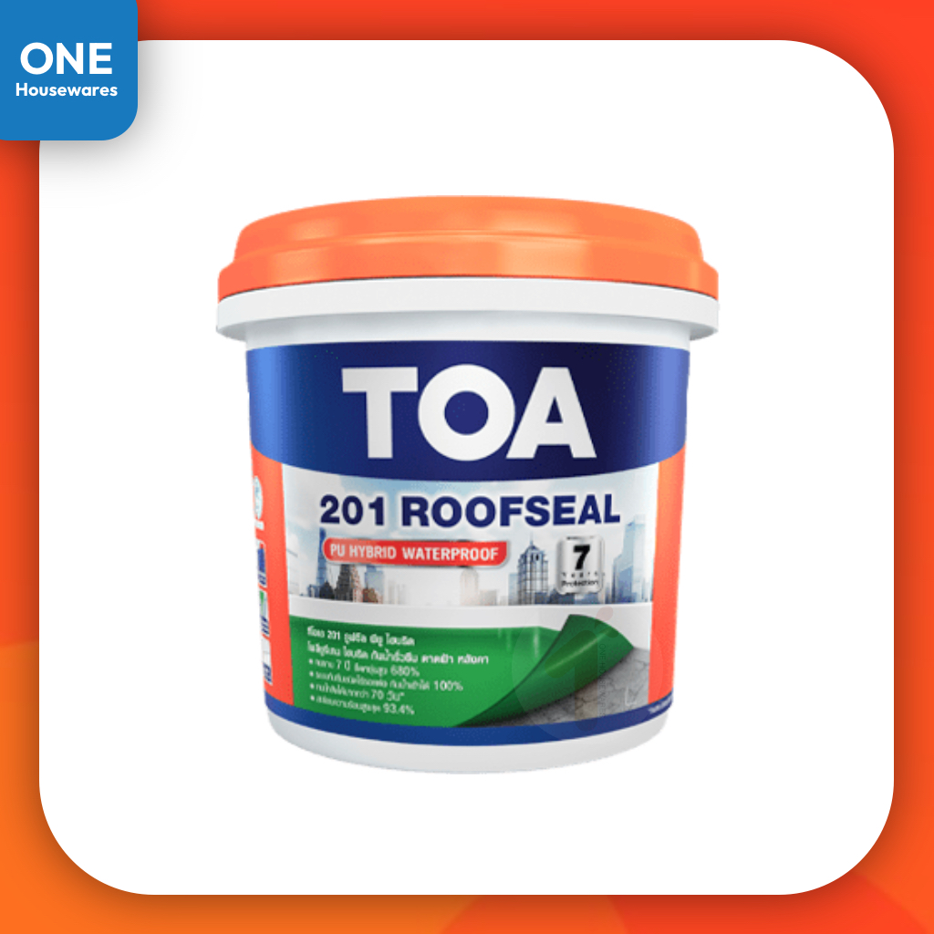TOA 201 รูฟซีล ขนาด 20 กก. ทีโอเอ Roofseal สีกันน้ำรั่วซึม กันซึมดาดฟ้า หลังคารั่ว ดาดฟ้ารั่ว อะคริล
