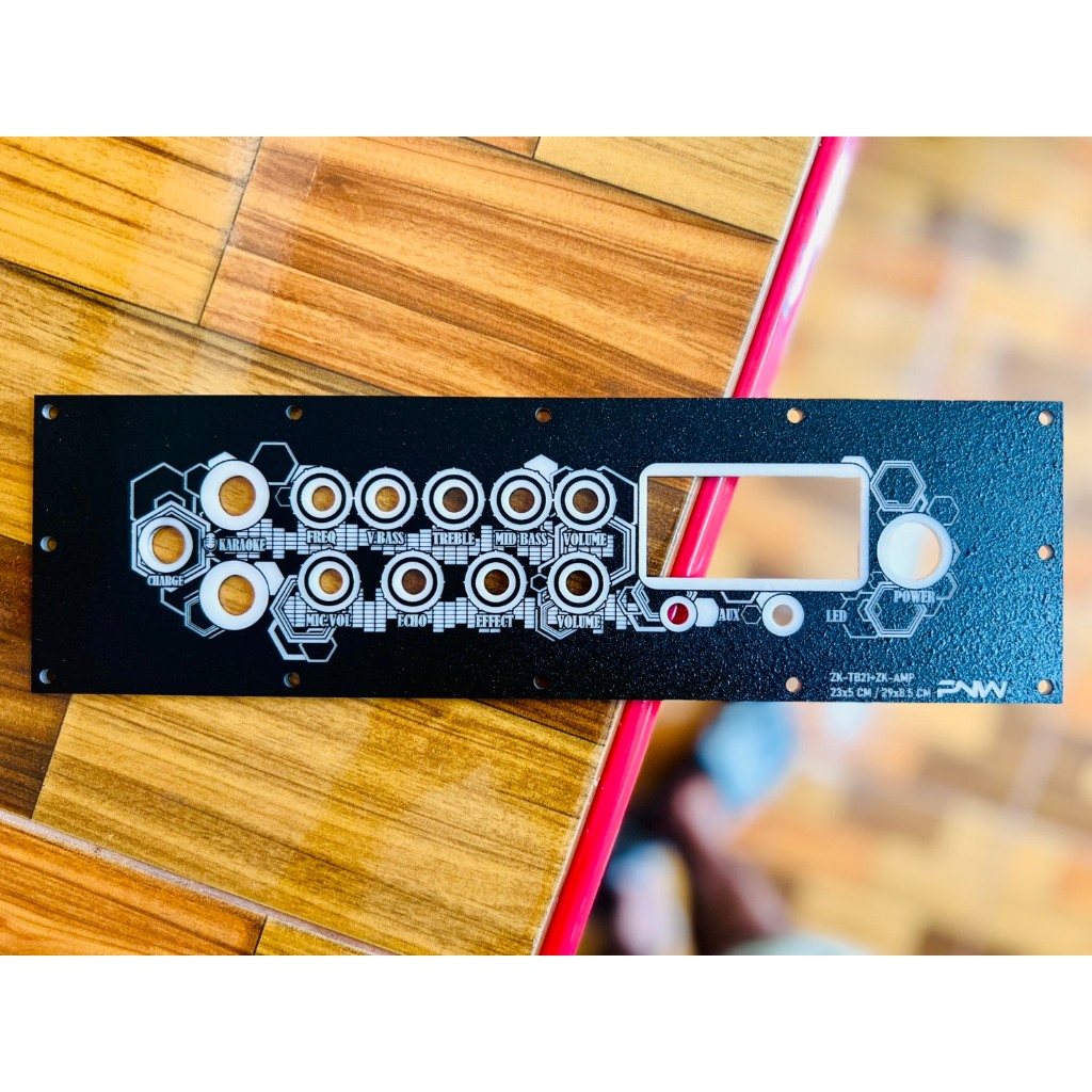 เพลทลำโพงบลูทูธ TB21/TB21F/ST21/APTX1+AMP ไม่ย้าย  ช่องอุปกรณ์ 23x5 Cm แสงผ่านได้ TB21AMP-235-5