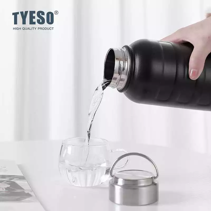 TYESO แก้วเก็บความร้อน/เย็น สแตนเลส 304 พกพาได้กระติกน้ำสูญญากาศ  รุ่นมีหูหิ้ว ทรง Sport นํ้าหนักเบา มินิ/ขนาดใหญ่ thumbnail 5