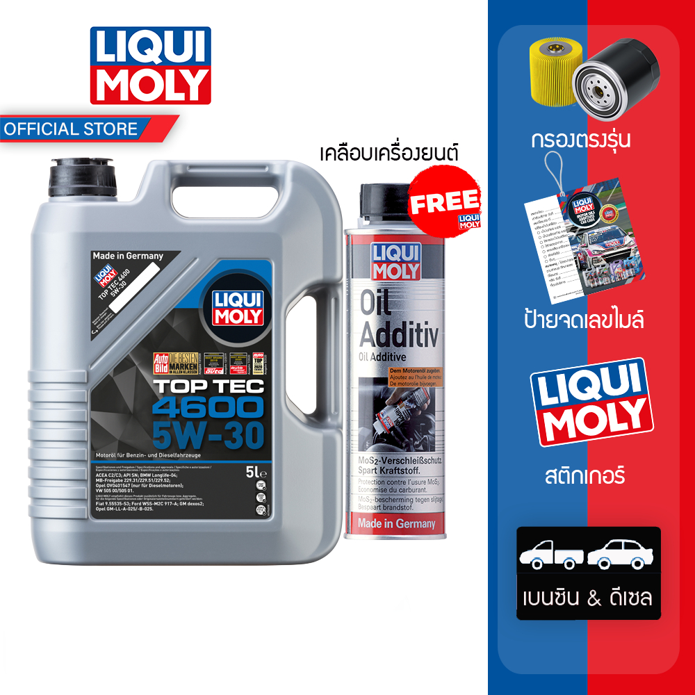 Liqui Moly น้ำมันเครื่อง 5w-30 Top Tec 4600 5 ลิตร