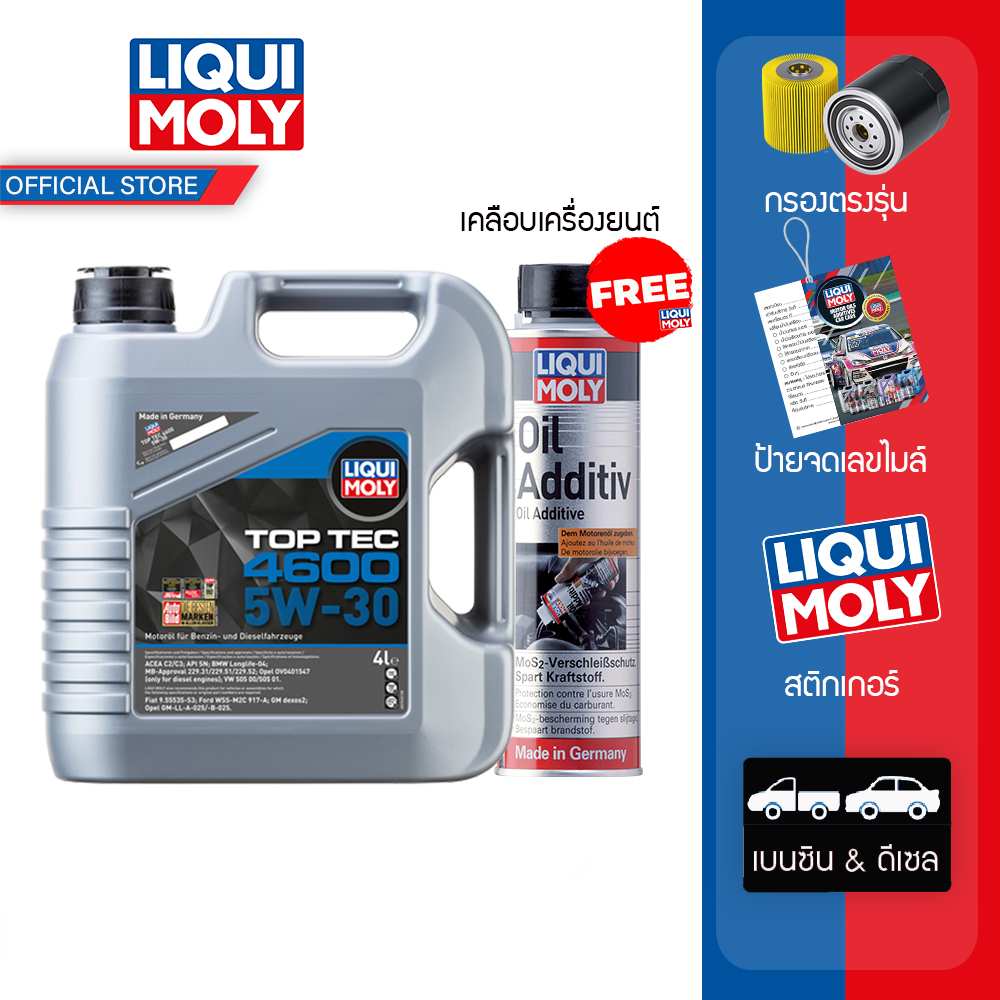Liqui Moly น้ำมันเครื่อง 5w-30 Top Tec 4600 4 ลิตร