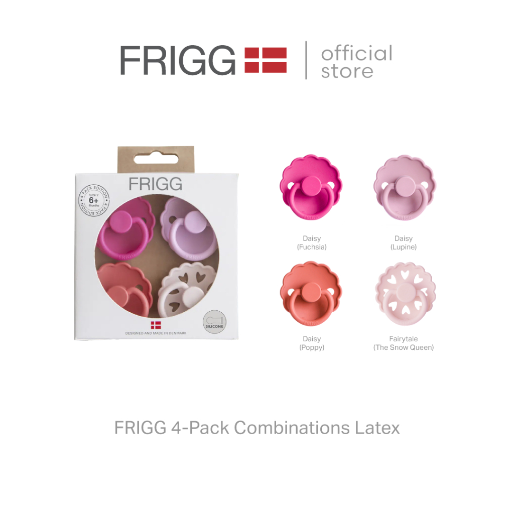 FRIGG 4-Pack Combinations Latex จุกหลอกยางธรรมชาติ แพ็ค 4 ชิ้น