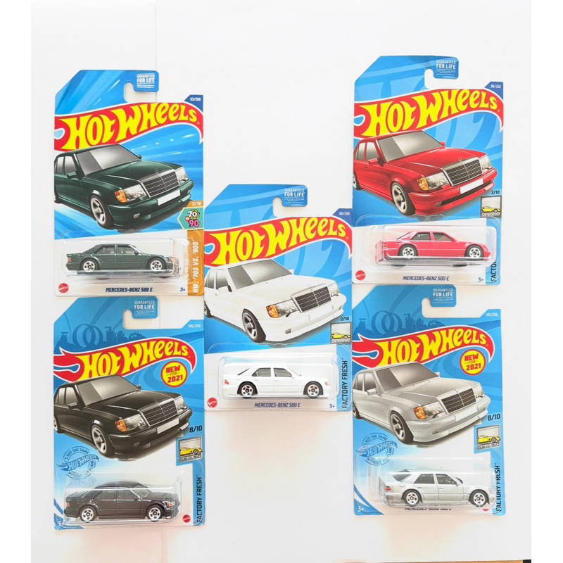 Hot Wheels | Mercedes- Benz 500E ~ มี 5 สี | ✈️สีขาวเป็นสี Exclusive 🇺🇸 |‼️อ่านคำชี้แจงก่อนสั่งซื้อ 