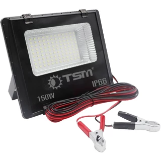ไฟสปอร์ตไลท์ คีบแบต DC 12V แสงสีขาว 50W ไฟ LED สปอร์ตไลท์ โคมไฟ ไฟคีบแบต