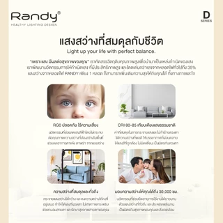 🎁กดสั่งซื้อ10ชิ้นได้รับของแถม5ชิ้น🎁Randy มอก.หลอดไฟLED Bulb5W9W15W18W24W หลอดไฟแอลอีดี ขั้วE27 ไฟ led LAMP แอลอีดีหลอดปร