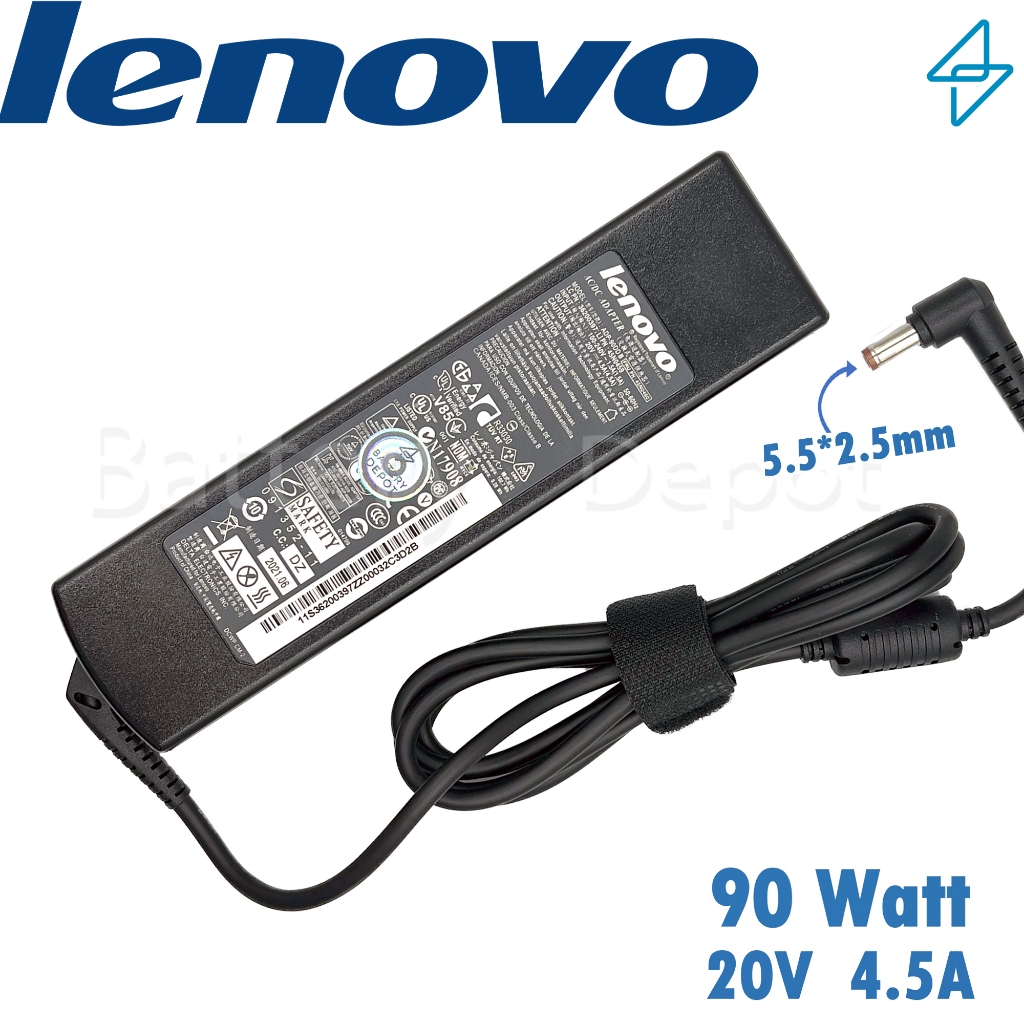 Lenovo Adapter ของแท้ 90w 5.5 Lenovo IdeaPad Z370 Z470 Z565 Z570 Z575 Z380 Z475 Z480 Z480 Z585 สายชาร์จ Lenovo