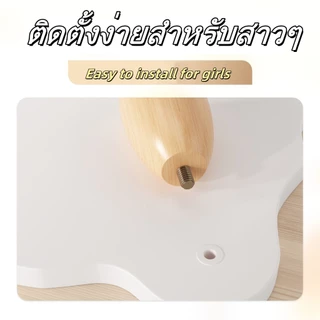 รูปทรงน่ารัก🌈✨ชั้นวางจอคอมพิวเตอร์ แท่นไม้ตั้งอุปกรณ์ วางของประหยัดพื้นที่ ชั้นไม้วางจอคอม ที่วางโน๊ตบุ๊ค 60*24*8cm