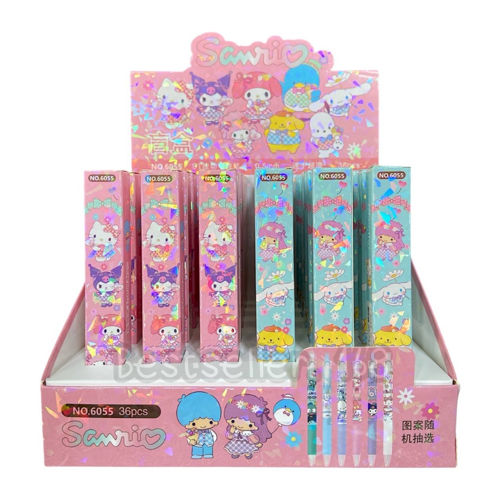 กล่องจุ่มปากกาเจล ลายการ์ตูนน่ารัก มี6ลาย crybaby migo molly babythree sanrio Shinchan TY36