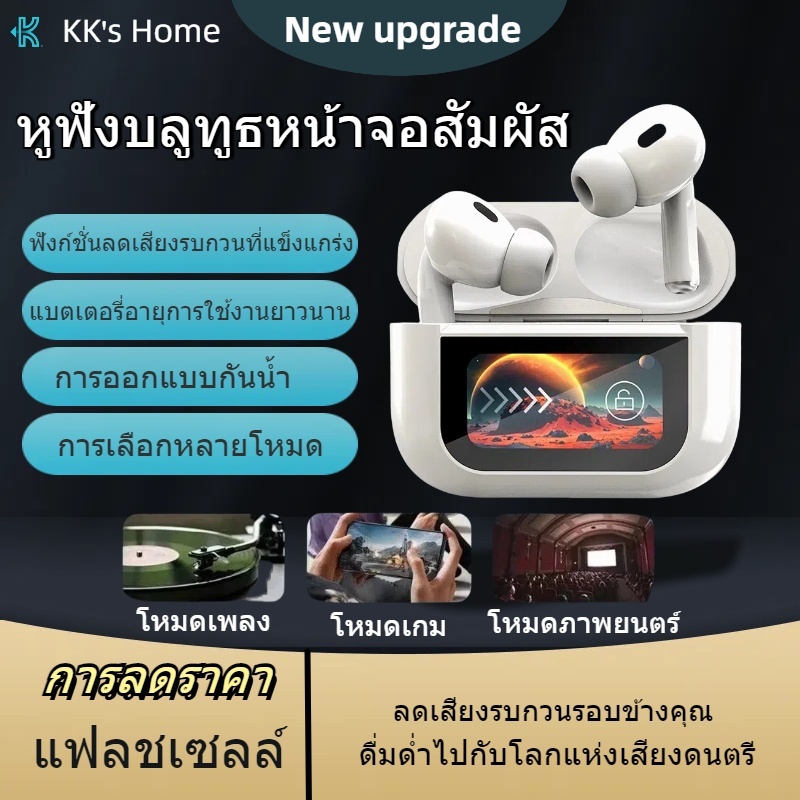 🔥 หูฟังบลูทูธ a9 pro หูฟัง ตัดเสียงรบกวน หน้าจอLCD หูฟังbluetooth5.4 ระบบสัมผัส​ หูฟังไร้สาย 1บาท หูฟังครอบหู หูฟัง type