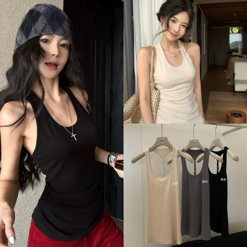 5079# เสื้อกล้าม เนื้อผ้ายืดอย่างดี งานสวย TAG:WG.WE 🇰🇷