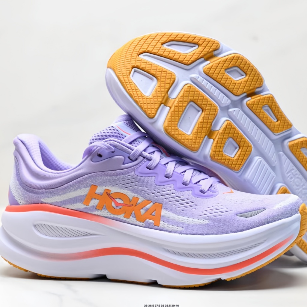 hoka bondi 9 ของแท้ 100 % สีม่วง