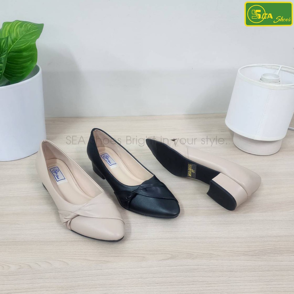 SEA Shoes(ซีชูส์) 9655-035 รองเท้าคัทชู ดีไซน์เรียบหรู เดินเที่ยวก็ได้ ใส่ทำงานก็ดี