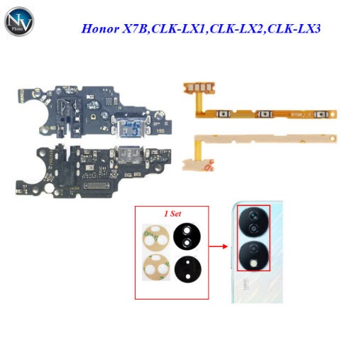 สายแพรอะไหล่รวม Huawei Honor X7B,CLK-LX1,CLK-LX2,CLK-LX3แพรเปิดปิด,แพรก้นชาร์จ,ชุดกระจกเลนส์กล้อง