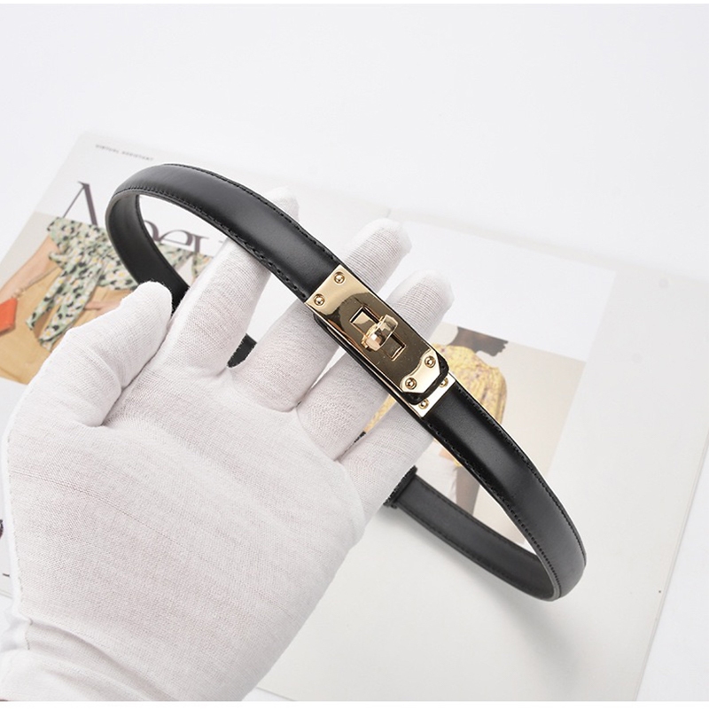 [ส่งจากกทม] เข็มขัดหนังแท้ หัวเข็มขัดสีทองวินเทจ หุ้มหนังทั้งเส้น เครื่องประดับแฟชั่น Unisex ใส่ได้กับทุกสไตล์ - รูปที่ 3