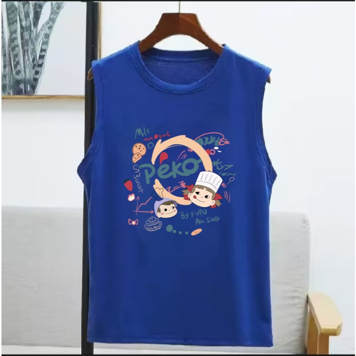 เสื้อกล้ามแขนกุด ลายพิมพ์อักษรขาวดำ ใส่ได้ทั้งหญิงและชาย ผ้าcottonทรงหลวมใส่สบาย สไตล์เกาหลี B0691 - รูปที่ 3