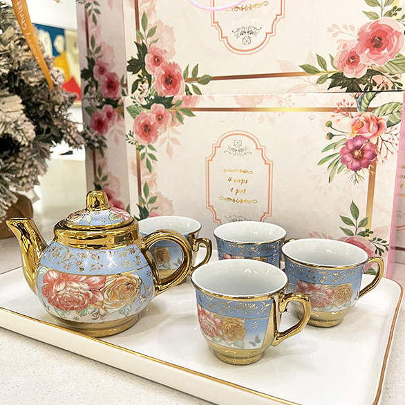 💥ซื้อ 7 แถม 1💥ชุดน้ําชา ชุดถ้วยน้ําชา เซรามิก🎉ของรับไหว้ ชุดของขวัญ ของรับไหว้งานแต่ง gift - รูปที่ 4