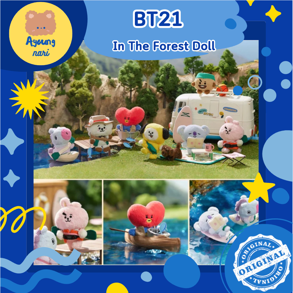🛵 กทม. ส่งด่วน พร้อมส่ง BT21 IN The Forest Doll ตุ๊กตา