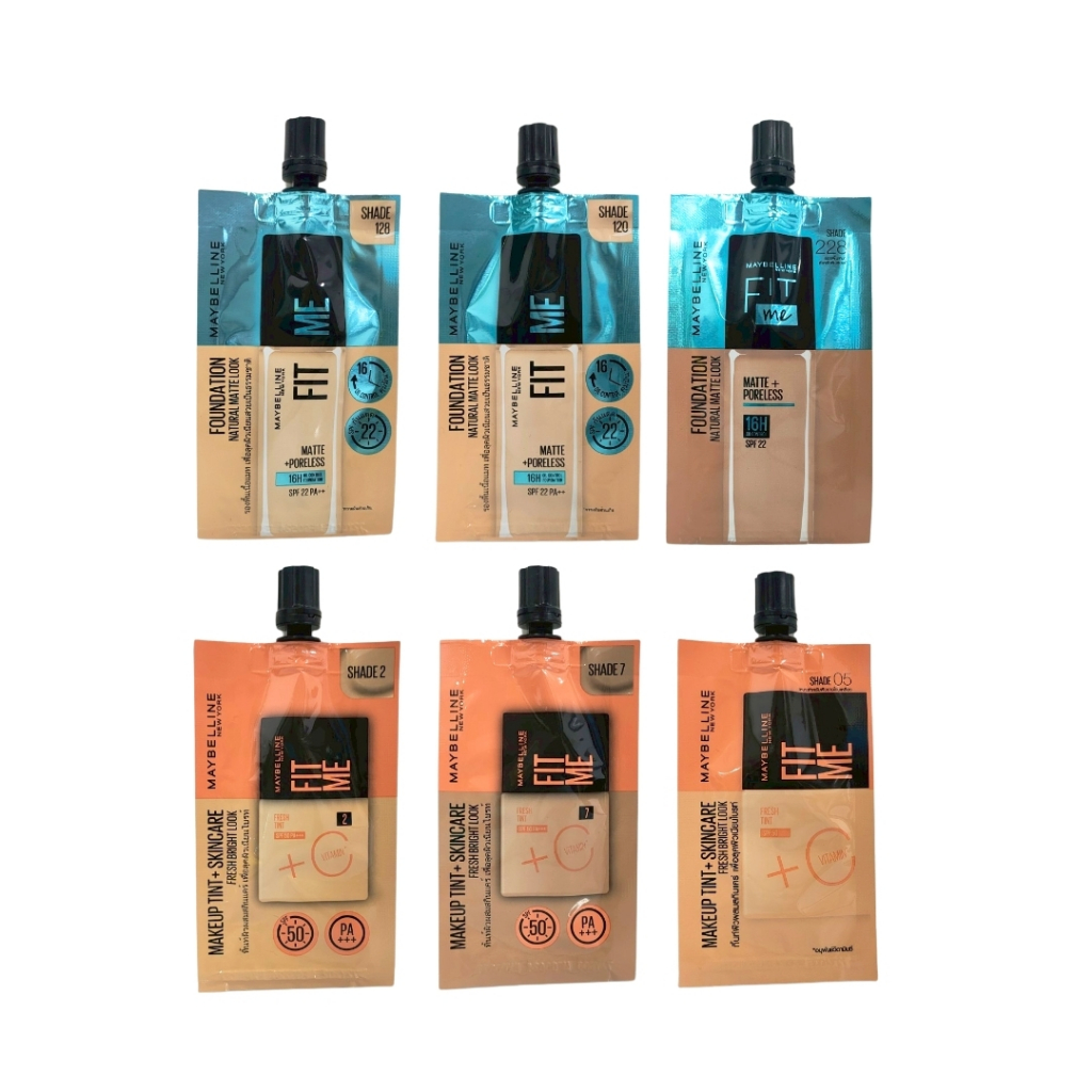 เมย์เบลลีน นิวยอร์ก [1 ซอง] ฟิตมี แมท + พอร์เลส ฟาวเดชั่น/ฟิต มี เฟรช ทิ้นท์ May