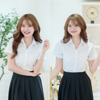 เสื้อนักศึกษาหญิงเข้ารูป เสื้อนักศึกษาถูกระเบียบ (ทรงมหิดล ทรงอาชีวะ ทรงจุฬา)