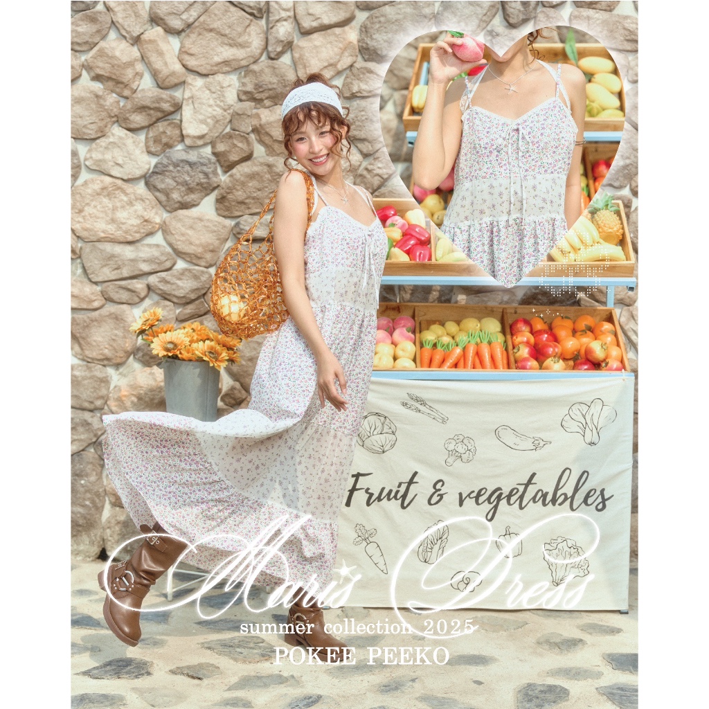 POKEE MARIS maxi dress เดรสยาวลายดอกไม้ ดีเทลลายชนลายสุดเก๋!