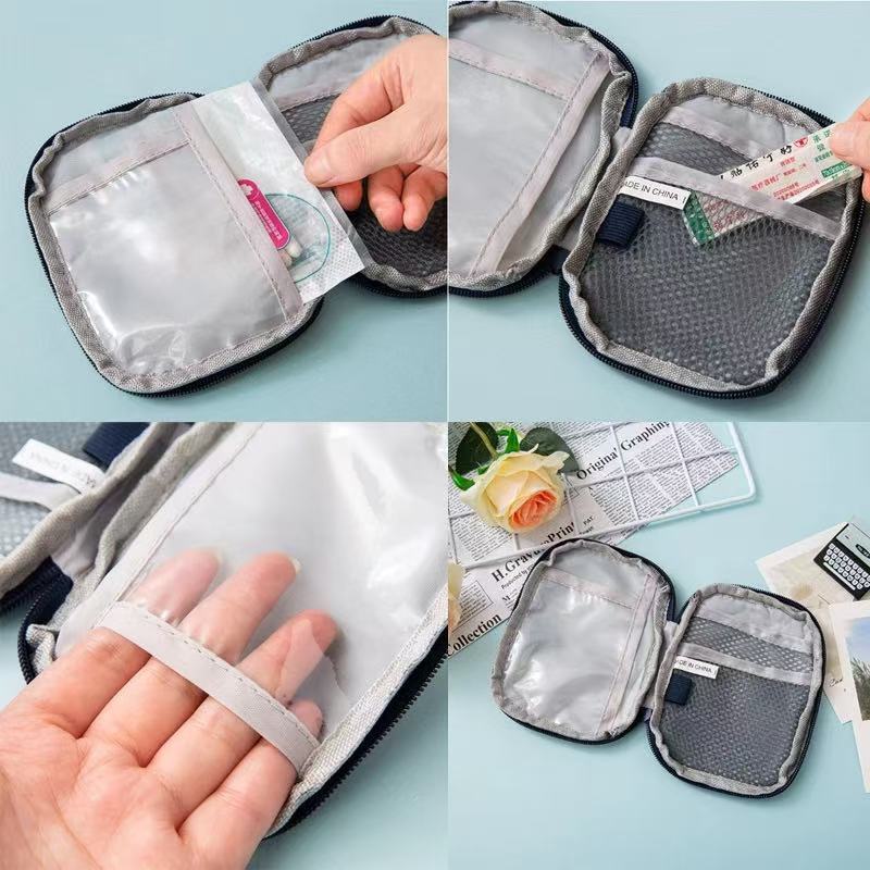 SIMMA ชุดฉุกเฉิน Fashion Mini Travel Medicine Pill Storage Bag