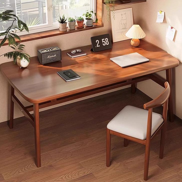 ⚡ราคาถูก⚡ โต๊ะอ่านหนังสือ โต๊ะทำงาน 140/120/100/80CM ไม้จริงโต๊ะรับประทานอาหาร สามารถใช้ในห้องนอนเมื่อแต่งหน้าได้