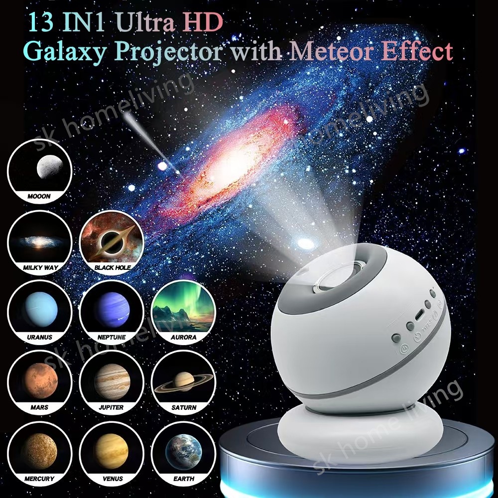 SK ไฟดาว galaxy projector ไฟเหนือ ท้องฟ้าจำลอง ไฟตกแต่งห้อง ไฟกาแลคซี่ โปรเจคเตอร์ท้องฟ้า White noise โคมไฟ galaxy light