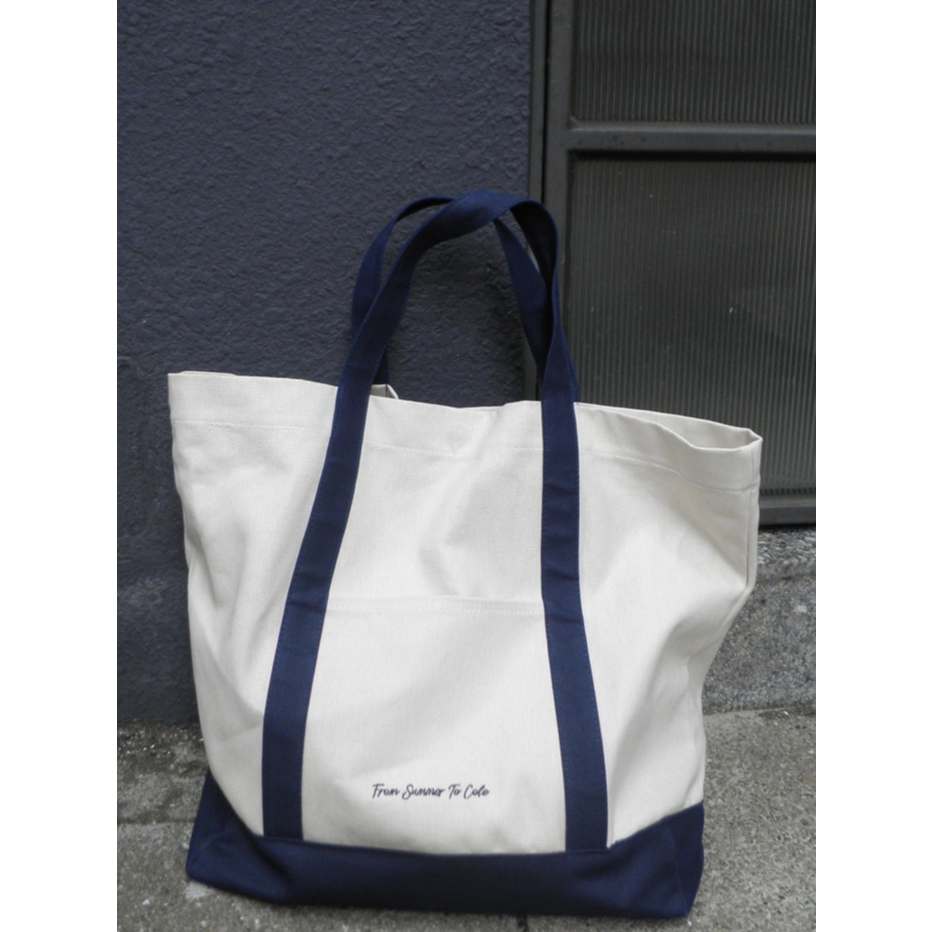 [Clearance sale ] Cole's classic tote bag กระเป๋าผ้า tote bag สี Navy
