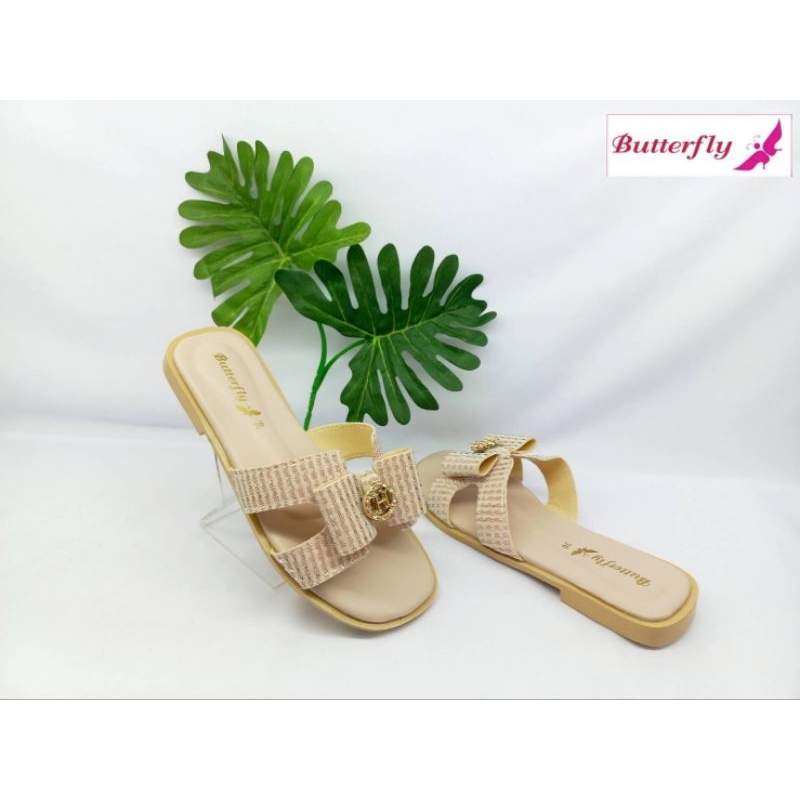 รองเท้าแฟชั่น butterfly รุ่น 1565--002 แตะส้นเตี้ย