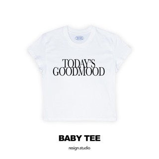 Resign.studio เสื้อยืด Baby tee - today's good mood