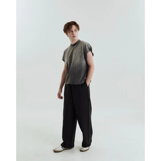Hiptrack™ แท้งค์ ท็อป เสื้อทรงโอเวอร์ไซส์ แขนตัด ชายเสื้อสั้น - ซันเฟด