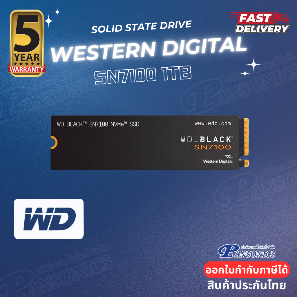 SSD WD BLACK SN7100 1TB NVMe M.2 GEN4x4 (รับประกัน5ปี)