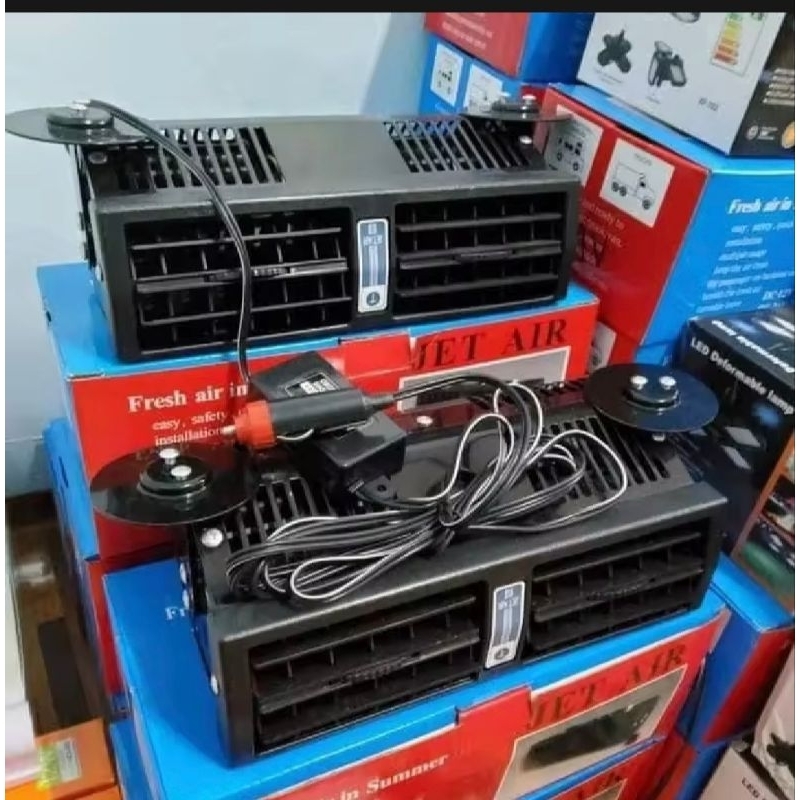 พัดลมแอร์ติดรถยนต์ JET AIR  12V- เสียบแจ็ค บุหรี่ใช้งานได้เลยค่ะ พร้อมส่งค่ะ