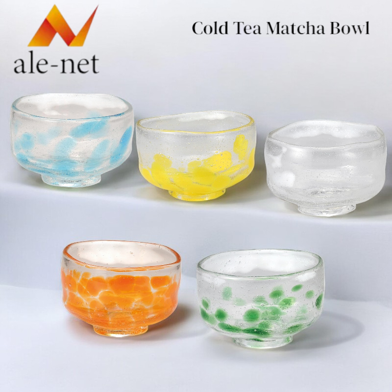 มัทฉะ Ale-net Matcha Bowl Set - Handblown Glass (Various Colors) 【ส่งตรงจากญี่ปุ่น】