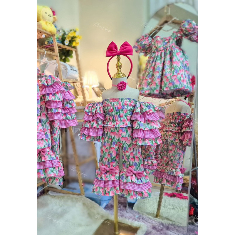 💕เก็บคูปองหน้าไลฟ์ลดเยอะ💕 ชุดเซท 2 ชิ้น ชุดสงกรานต์เด็กผู้หญิง - รูปที่ 5