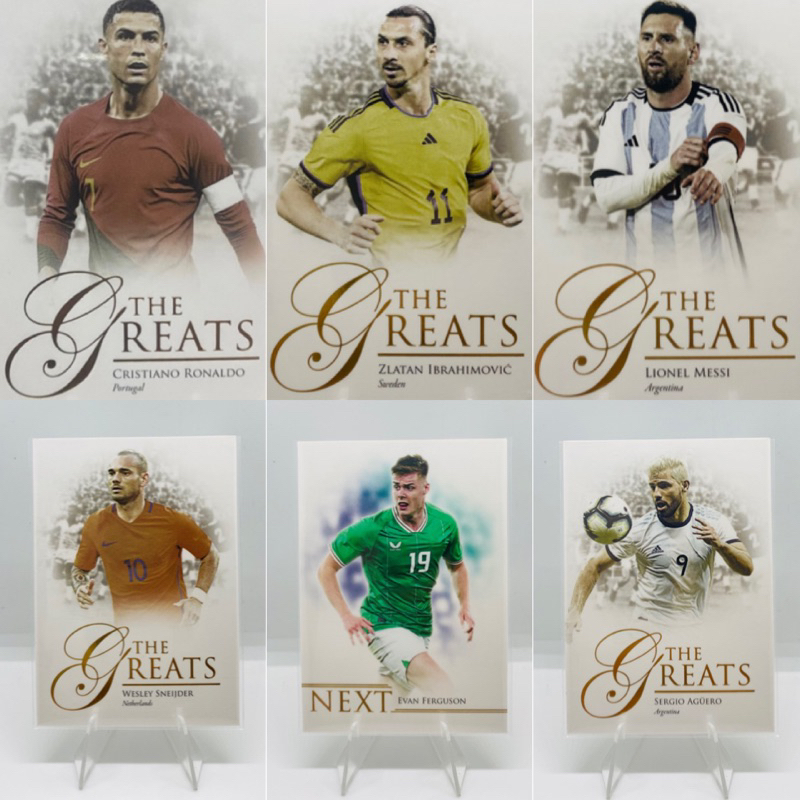 การ์ดฟุตบอล 2023 Futera Unique The Greats & NEXT #91-119 (Ronaldo Messi Zlatan)