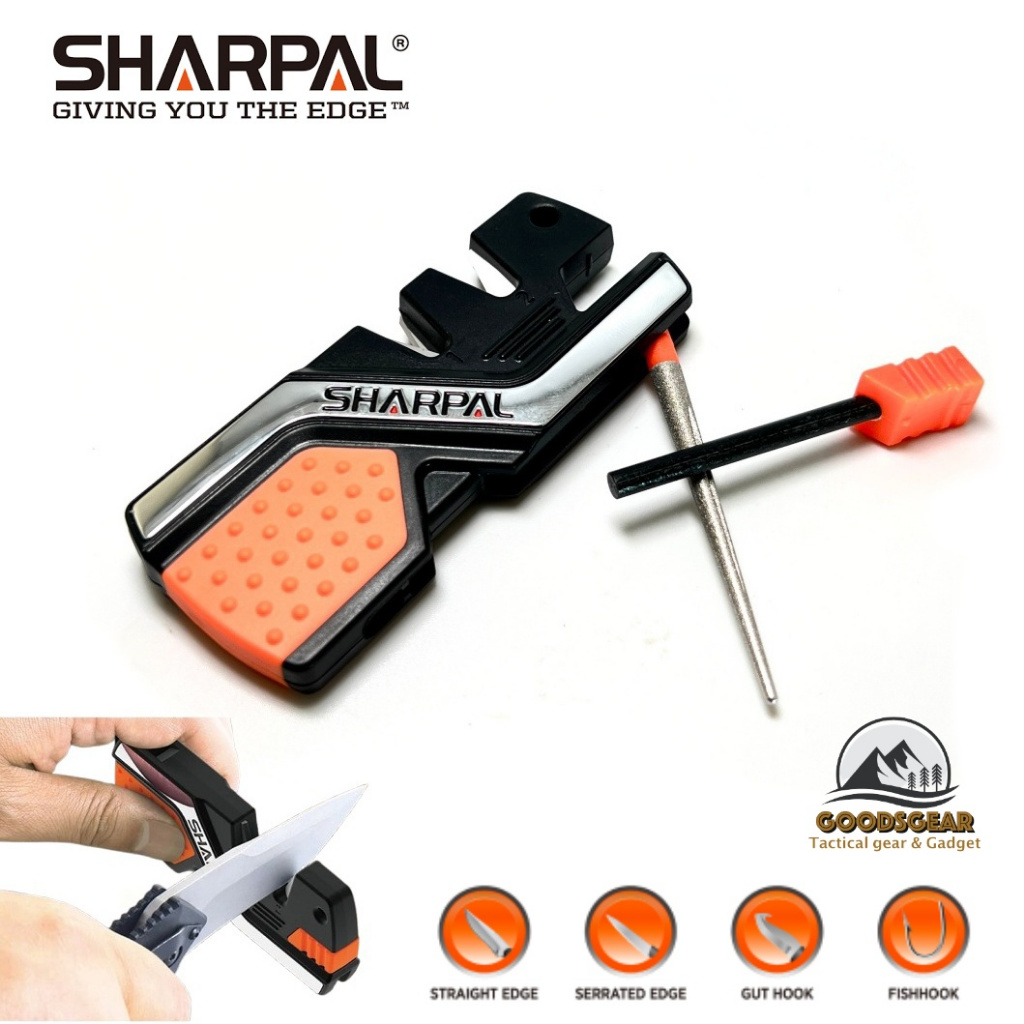 อุปกรณ์ลับมีดและจุดไฟ Sharpal 6-IN-1 KNIFE SHARPENER & SURVIVAL TOOL